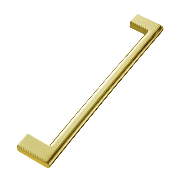 Vail 8" Polished Gold Rectangular Bar Pull