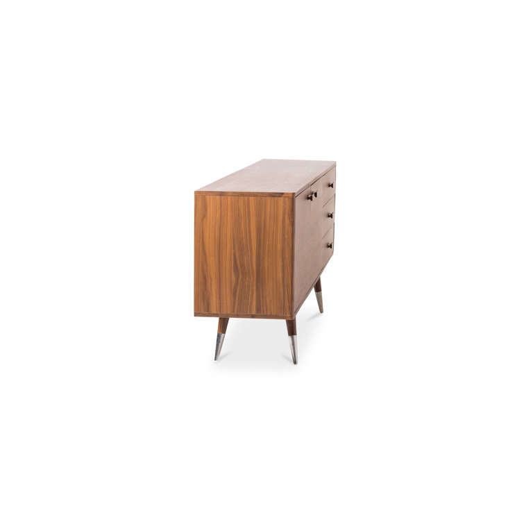 Sienna Walnut Mid-Century Modern Sideboard with Tapered Legs