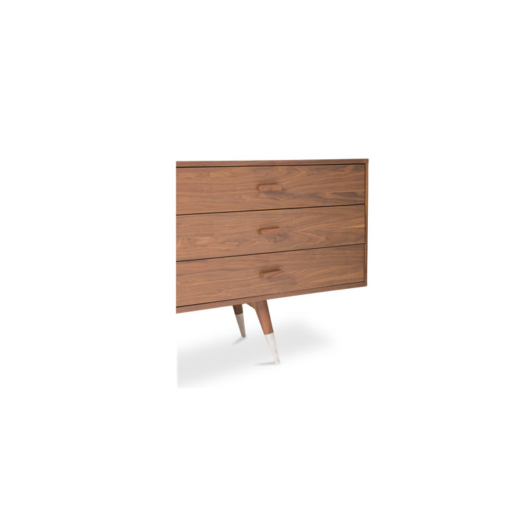 Sienna Walnut Mid-Century Modern Sideboard with Tapered Legs