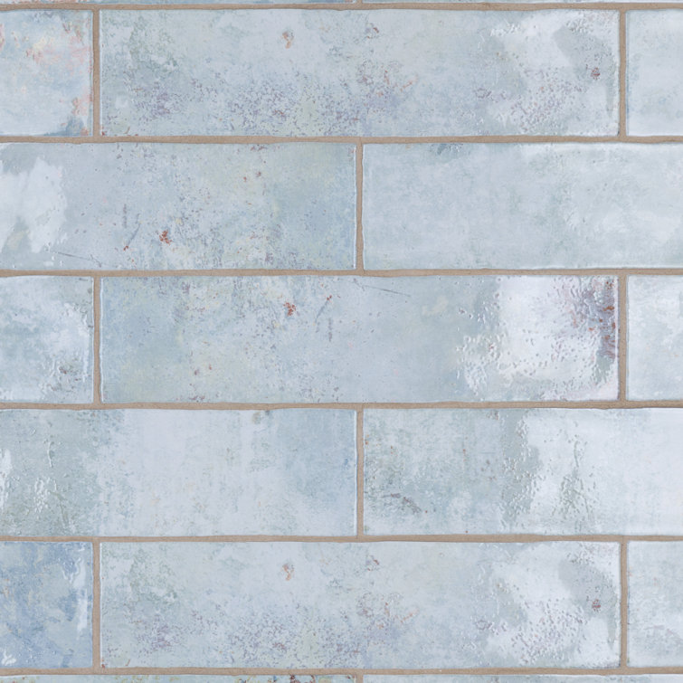 Biarritz Blue 3" x 12" Ceramic Subway Wall Tile