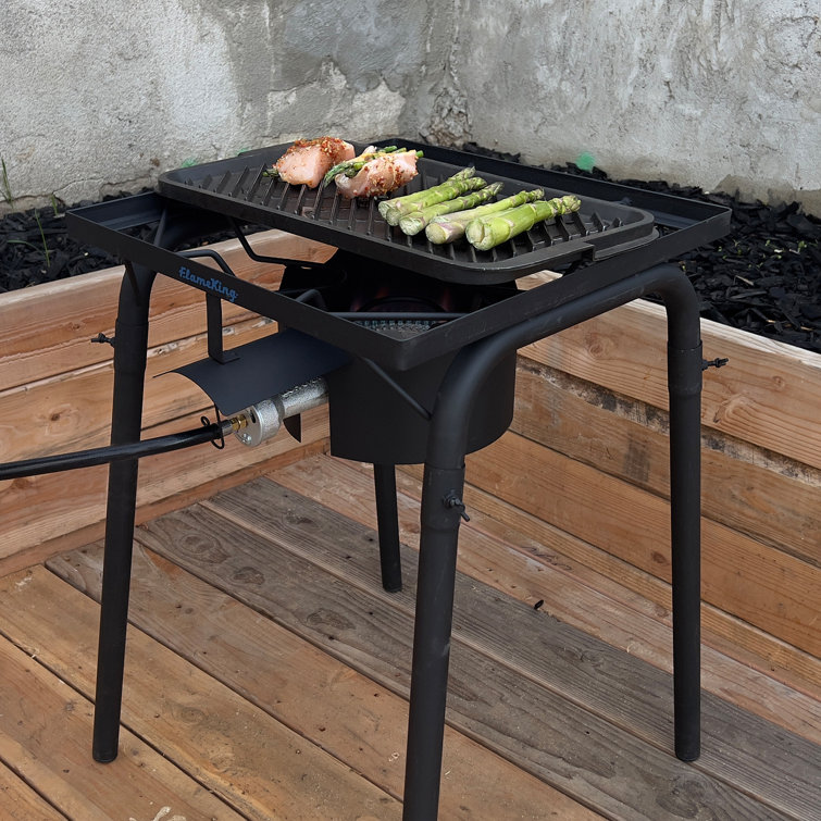 Heavy Duty Black Cast Iron Single Burner Gas Stove