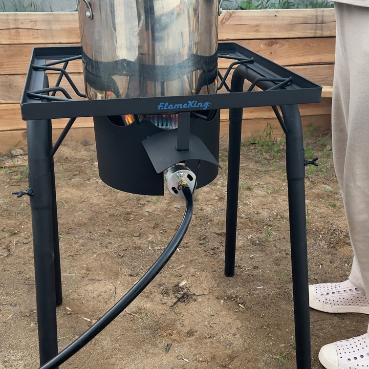 Heavy Duty Black Cast Iron Single Burner Gas Stove