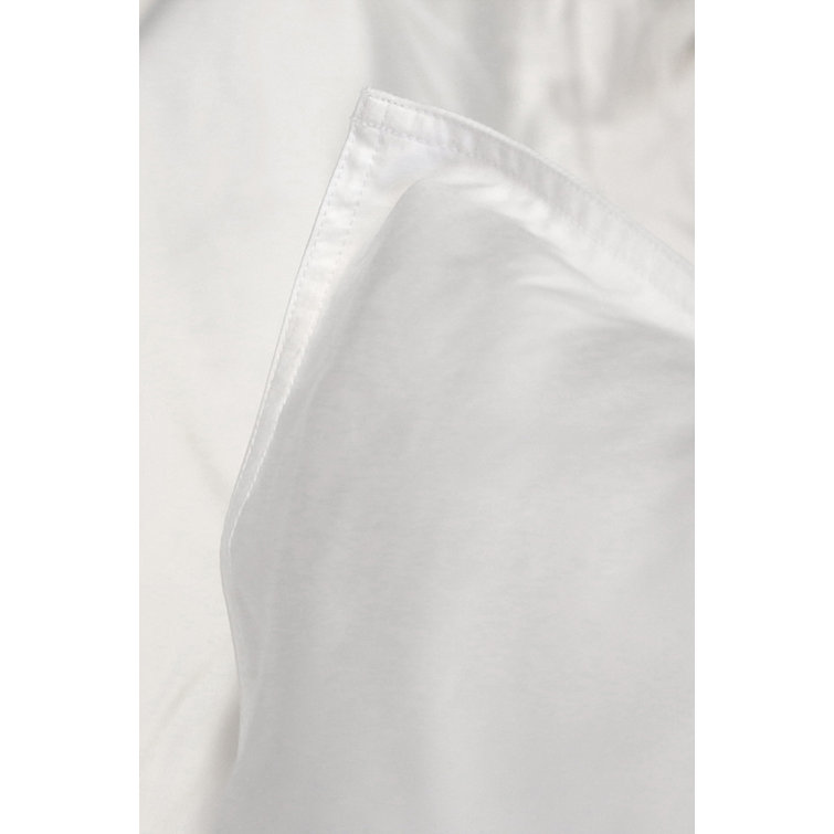 White Bamboo Twin Duvet Cover Set with Sham