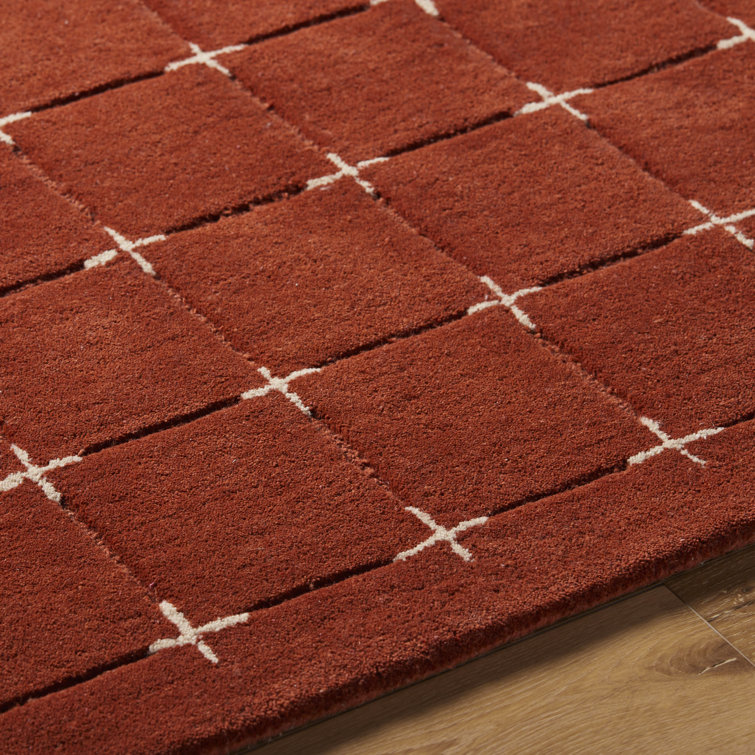 Mallory Rust and Beige Hand-Tufted Wool 8' x 10' Area Rug