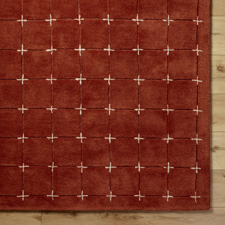 Mallory Rust and Beige Hand-Tufted Wool 8' x 10' Area Rug