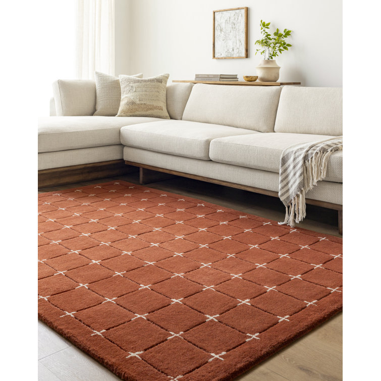 Mallory Rust and Beige Hand-Tufted Wool 8' x 10' Area Rug