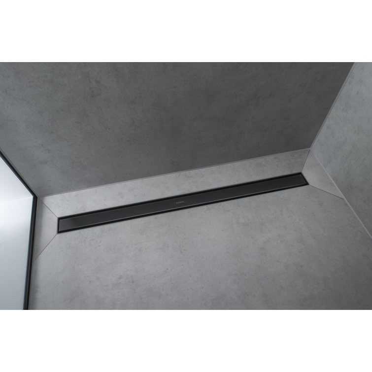 Matte Black Stainless Steel Linear Tileable Shower Drain