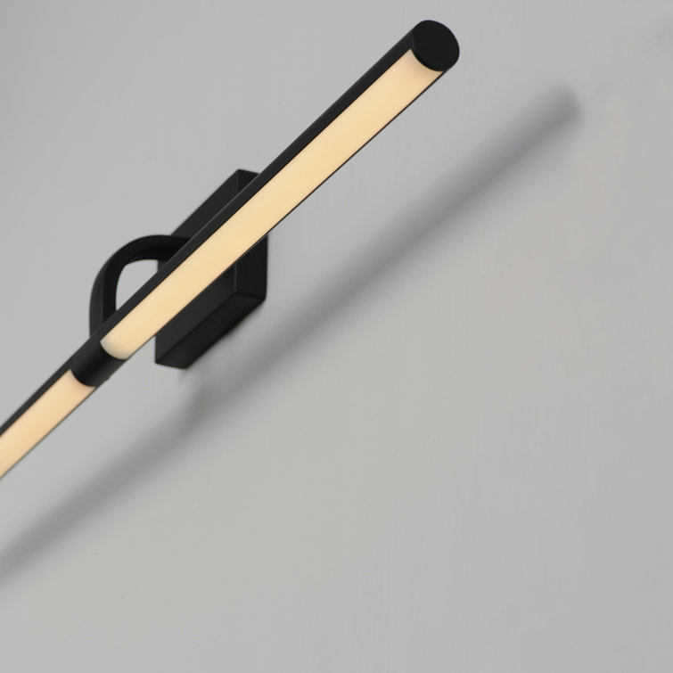 Mona Black Dimmable LED Armed Sconce with Rotatable Frame