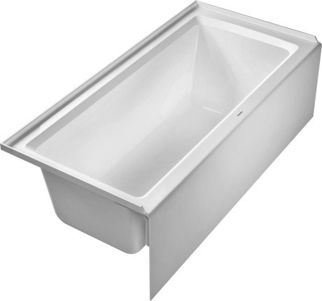 Duravit 66" White Acrylic Alcove Soaking Bathtub