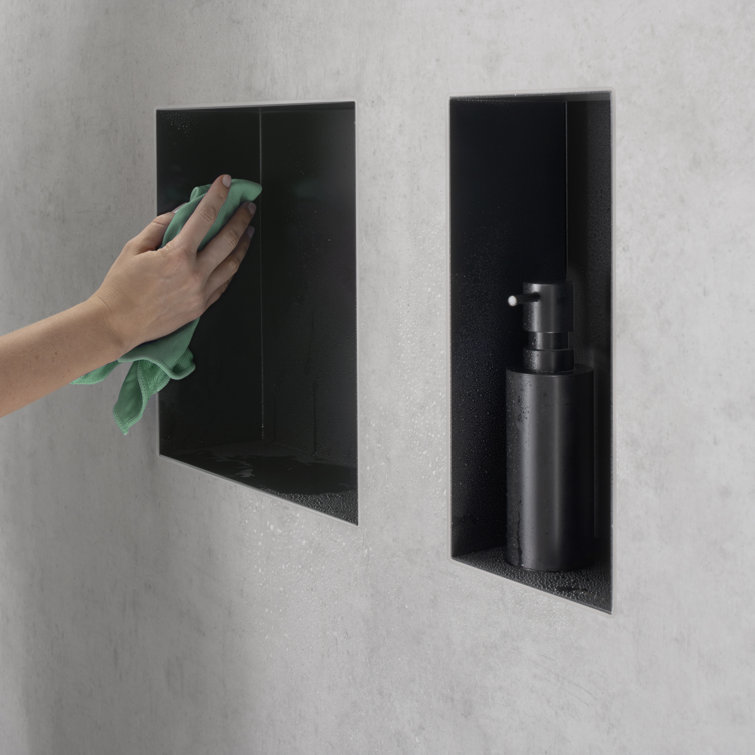 Matte White Minimalist Recessed Wall Niche Shelf