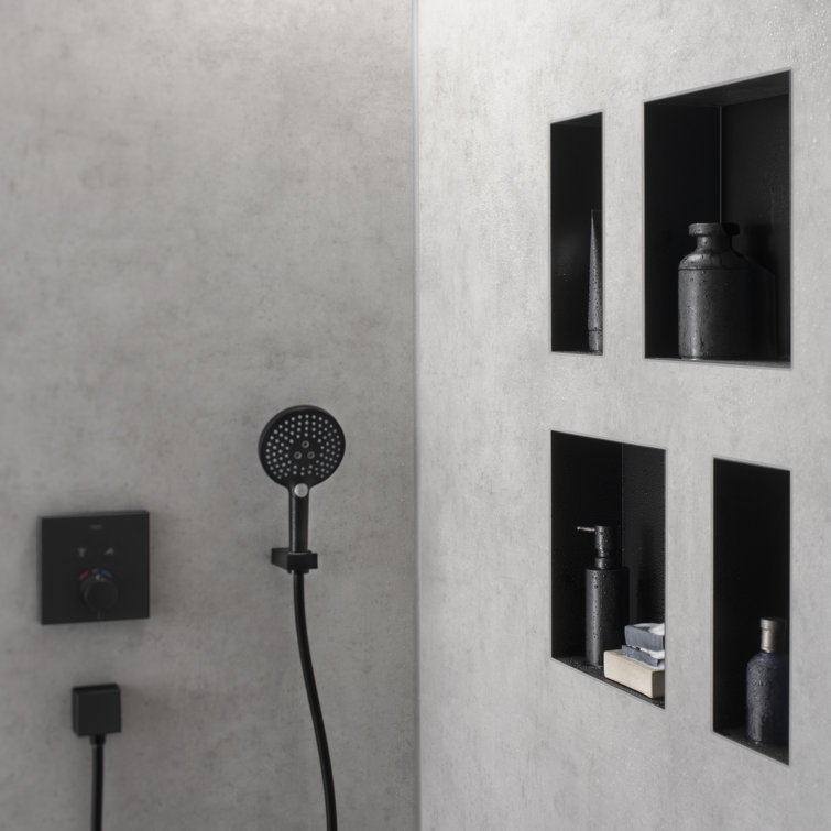 Matte White Minimalist Recessed Wall Niche Shelf