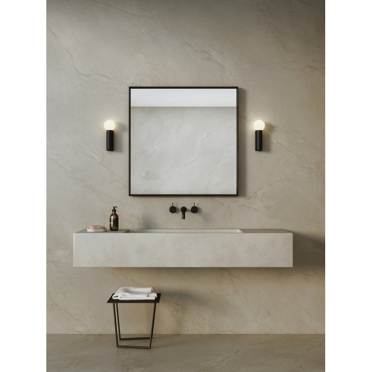 Matt Black LED Drum Flush Mount Ceiling Light