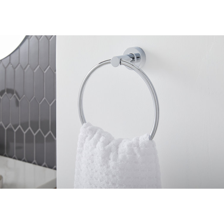 Chrome Modern Wall Mounted Towel Ring
