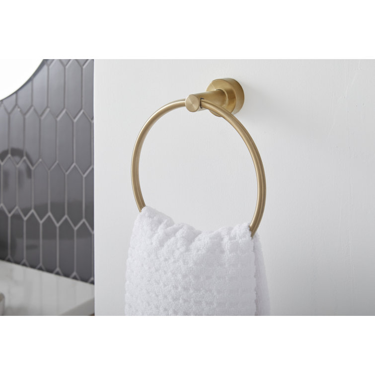 Brushed Bronze Wall Mounted Circular Towel Ring