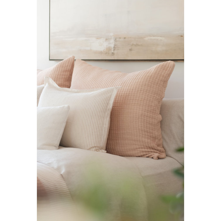 Natural Cotton Oversized Lumbar Pillow with Insert