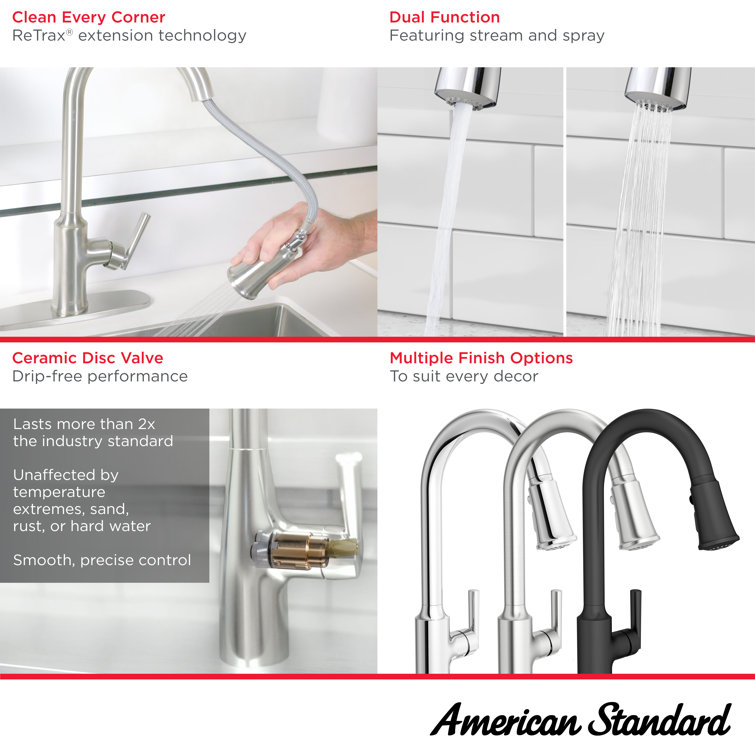Matte Black Pull-Down Kitchen Faucet with Soap Dispenser
