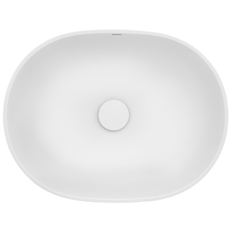 Ruvati 28" White Stone Above-Counter Vessel Sink