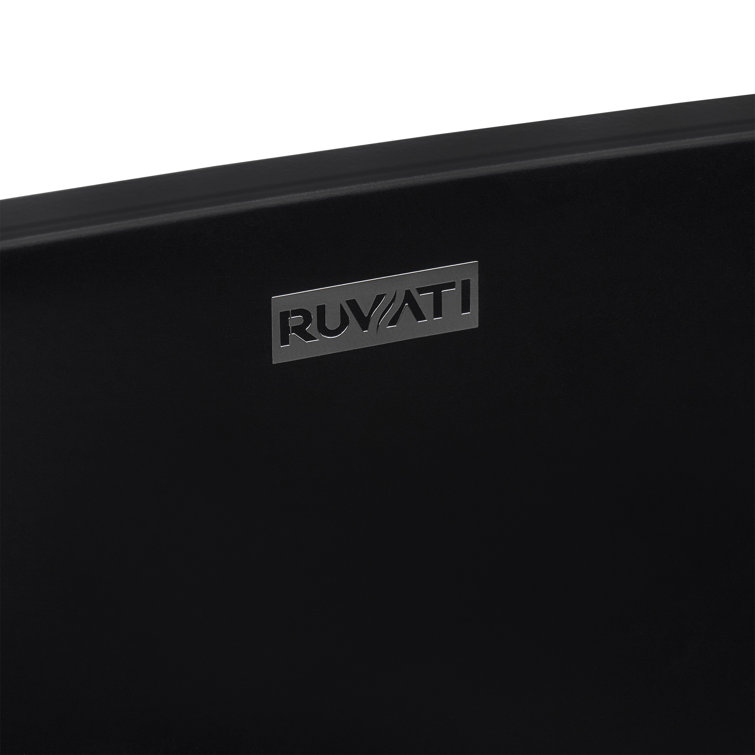 Matte Black 28" Stone Above-Counter Vessel Sink