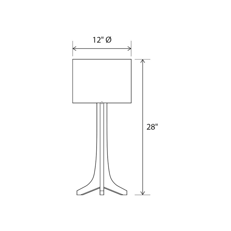 Nauta Sleek White Linen Shade Table Lamp with Dark Walnut Base