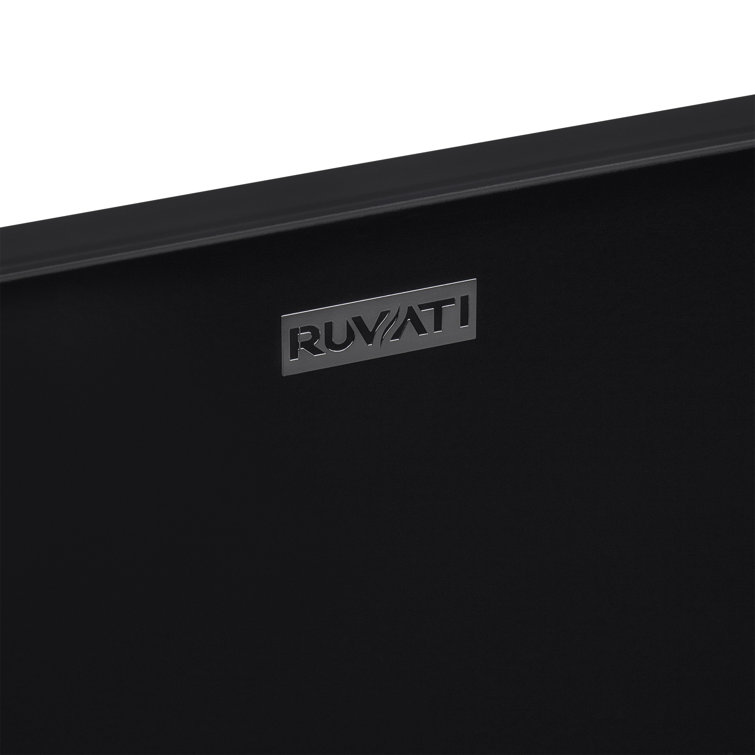 Matte Black Oval Stone Above-Counter Vessel Sink