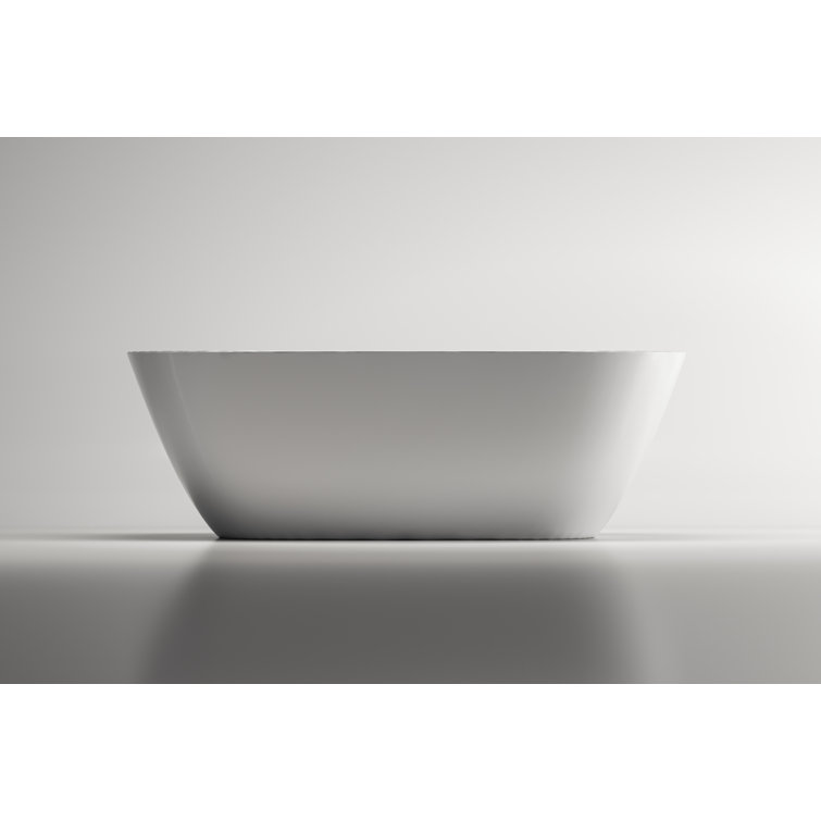 Lussari 60" White Freestanding Soaking Bathtub