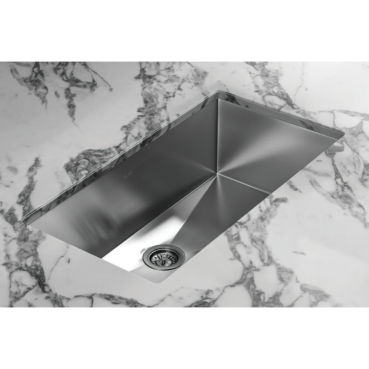34.5" Stainless Steel Drop-In Single Bowl Sink with Drainboard
