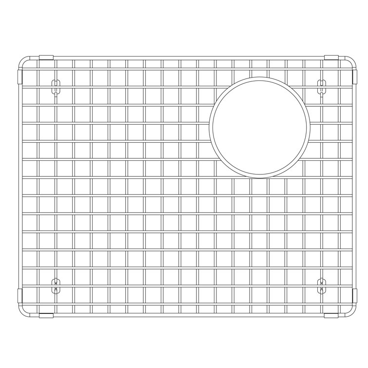 Precis Stainless Steel Sink Grid with Protective Bumpers