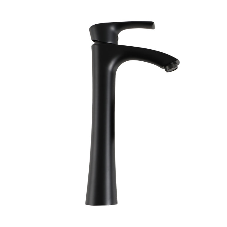 Matte Black Tall Single Handle Bathroom Faucet