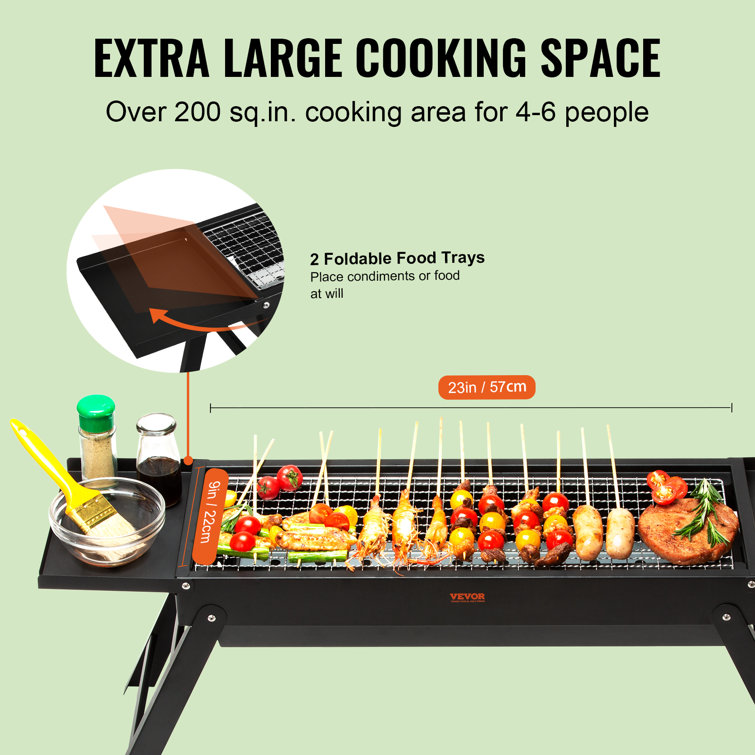 VEVOR 23'' Black Stainless Steel Portable Charcoal Grill
