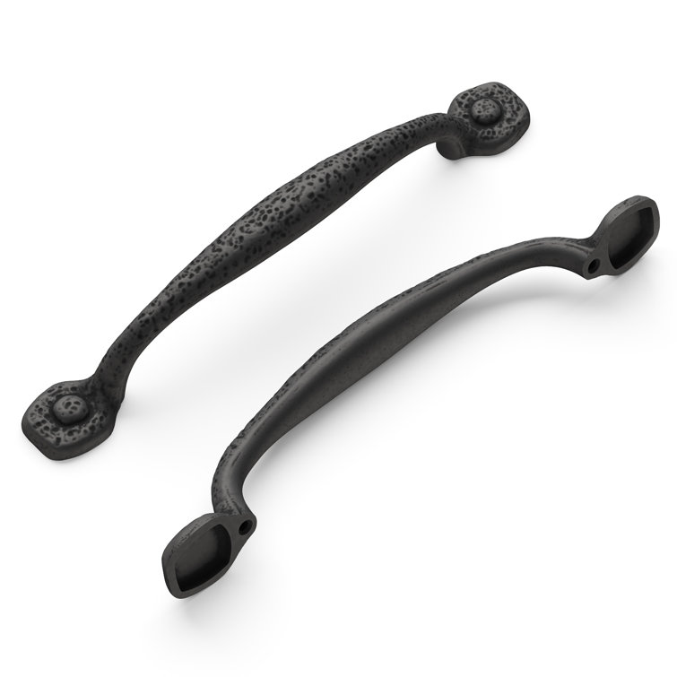 Refined Rustic Black Iron 12" Appliance Pull Handle