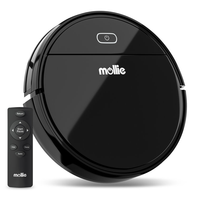 Black Cordless Bagless Robot Vacuum with HEPA Filter