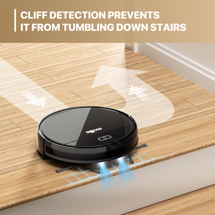 Black Cordless Bagless Robot Vacuum with HEPA Filter