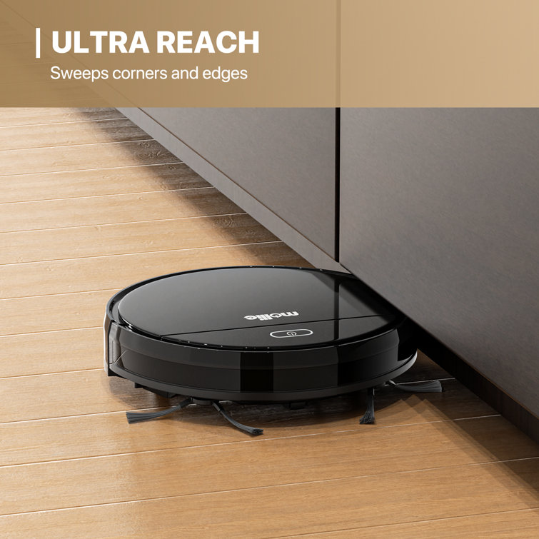 Black Cordless Bagless Robot Vacuum with HEPA Filter