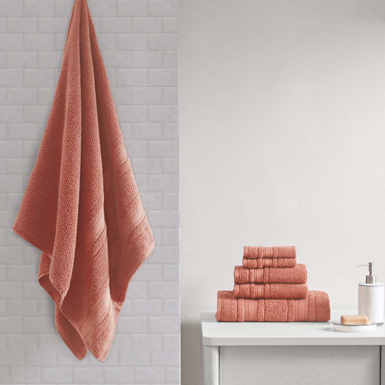 Coral Cotton Fast-Drying 6-Piece Towel Set