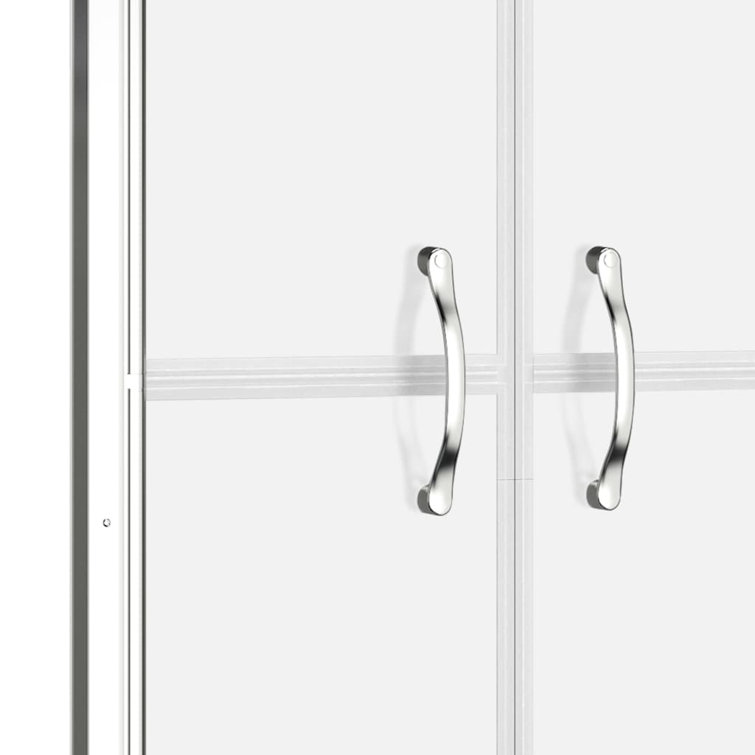 Frosted ESG Glass and Aluminum Frame Shower Door, 37.8'' x 74.8''