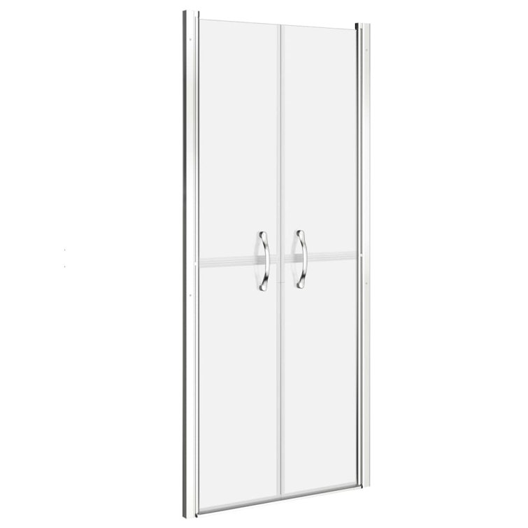 35.8'' x 74.8'' Frosted ESG Glass Aluminum Framed Shower Door