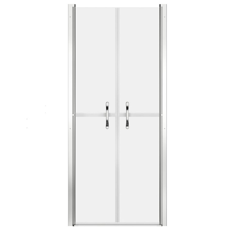 Frosted ESG Glass and Aluminum Frame Shower Door, 37.8'' x 74.8''