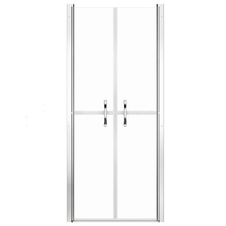 Clear ESG Glass and Aluminum Shower Door 29.9'' x 74.8''