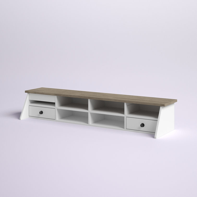 Modern Farmhouse Pure White and Shiplap Gray Desk Hutch with Dark Bronze Hardware