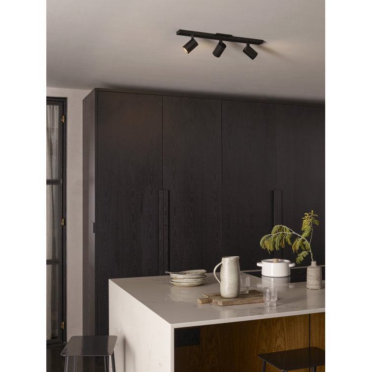 Matte Black Adjustable 3-Light LED Ceiling Spotlight