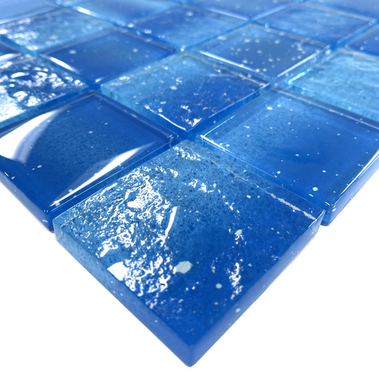 Ocean Whisper Blue Glass Mosaic Wall Tile