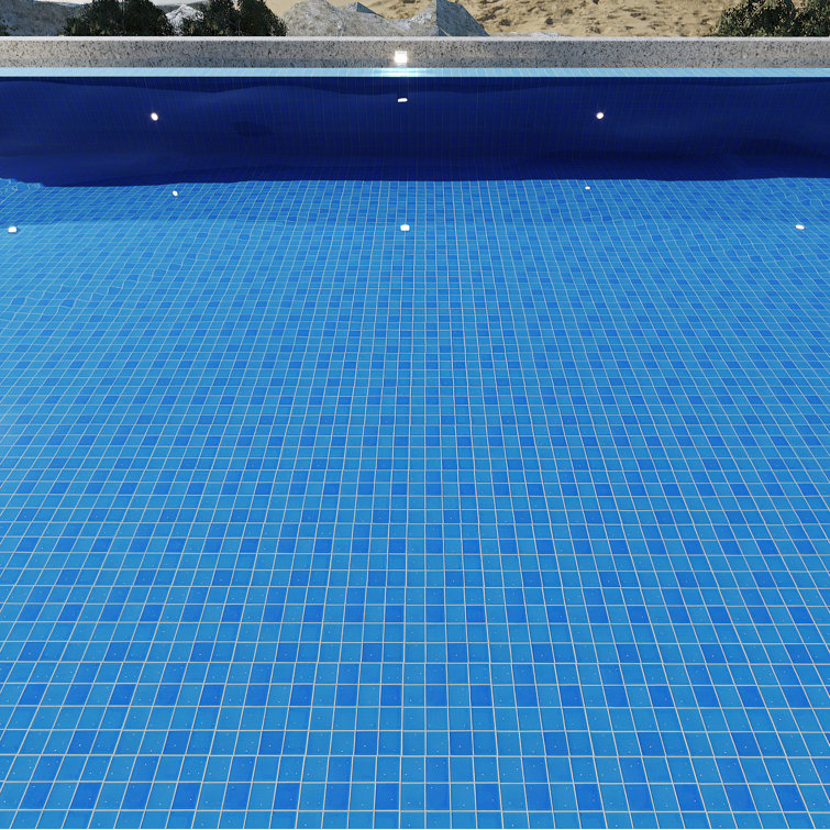 Ocean Whisper Blue Glass Mosaic Wall Tile