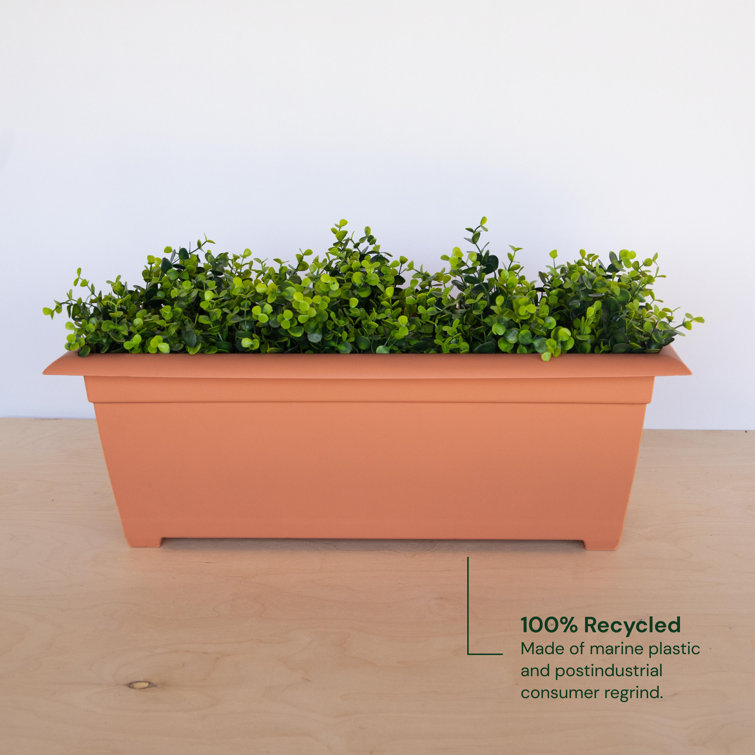 Dayton Coral Recycled Plastic Deck Box Planter
