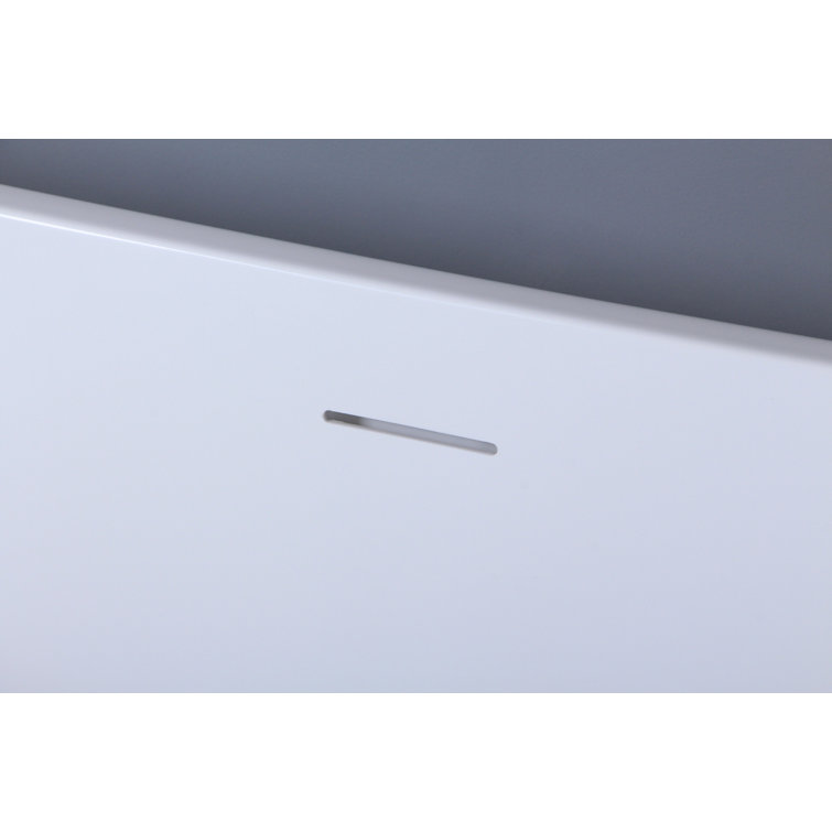 Turner 67'' Glossy White Freestanding Acrylic Bathtub