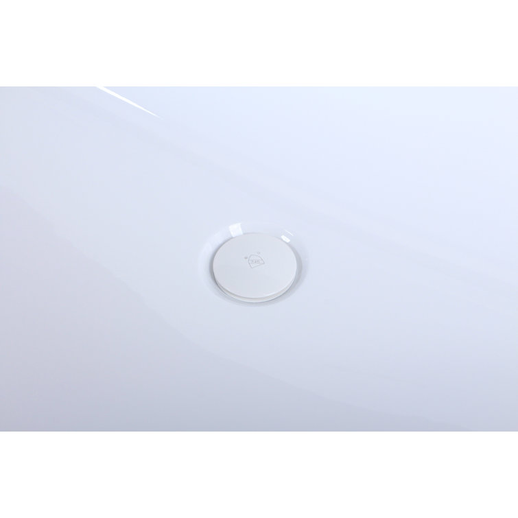 Turner 67'' Glossy White Freestanding Acrylic Bathtub