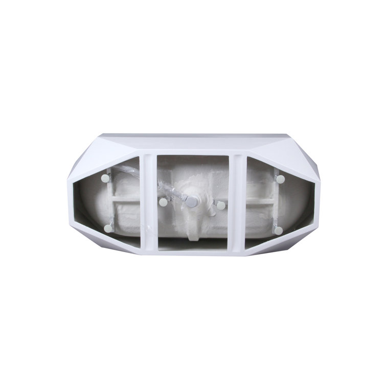 Ethen 67'' Glossy White Diamond Freestanding Acrylic Bathtub