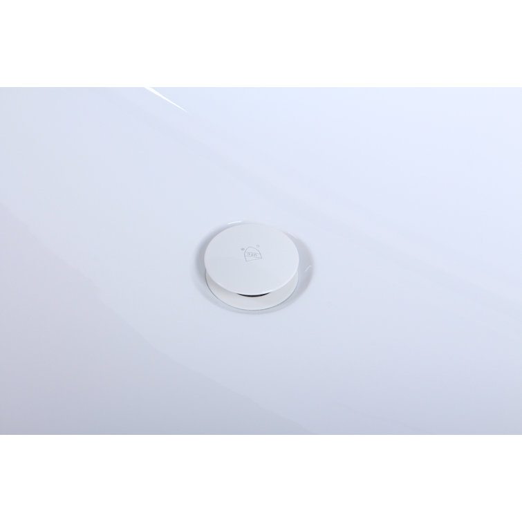 Turner 67'' Glossy White Freestanding Acrylic Bathtub