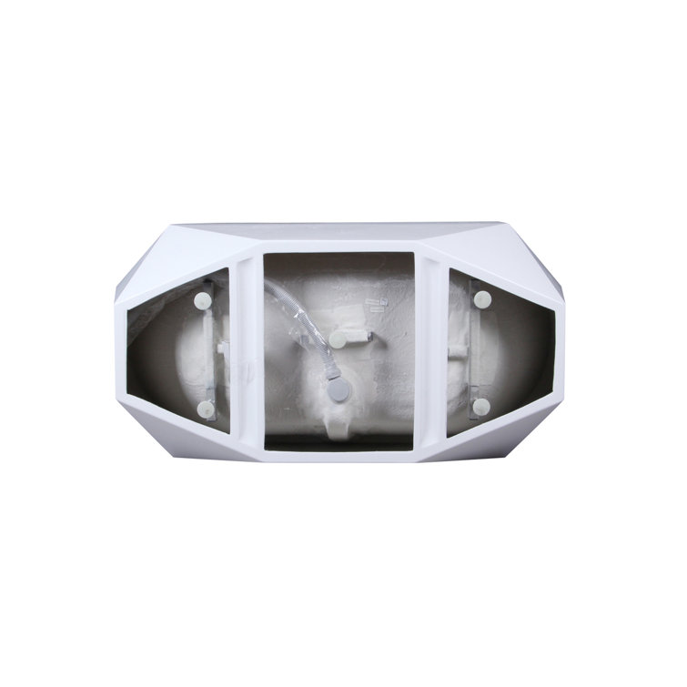 Ethen 59'' Glossy White Diamond-Cut Freestanding Acrylic Bathtub