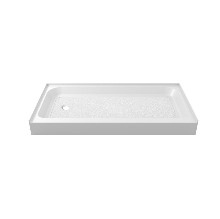 Glossy White 60x32 Inch Acrylic Single Threshold Shower Base
