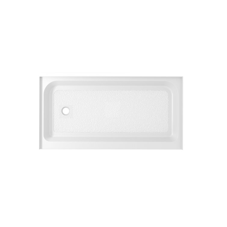 Glossy White 60x32 Inch Acrylic Single Threshold Shower Base